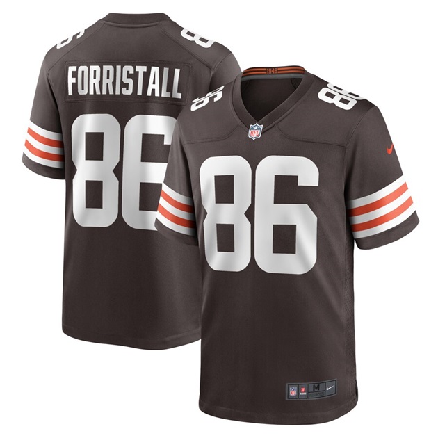 mens nike miller forristall brown cleveland browns game player jersey
